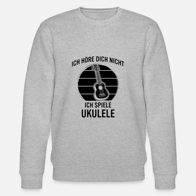 Ukulele Ukulele-Spieler Ukulelist - Stanley/Stella Unisex Bio-Sweatshirt CHANGER - Grau meliert