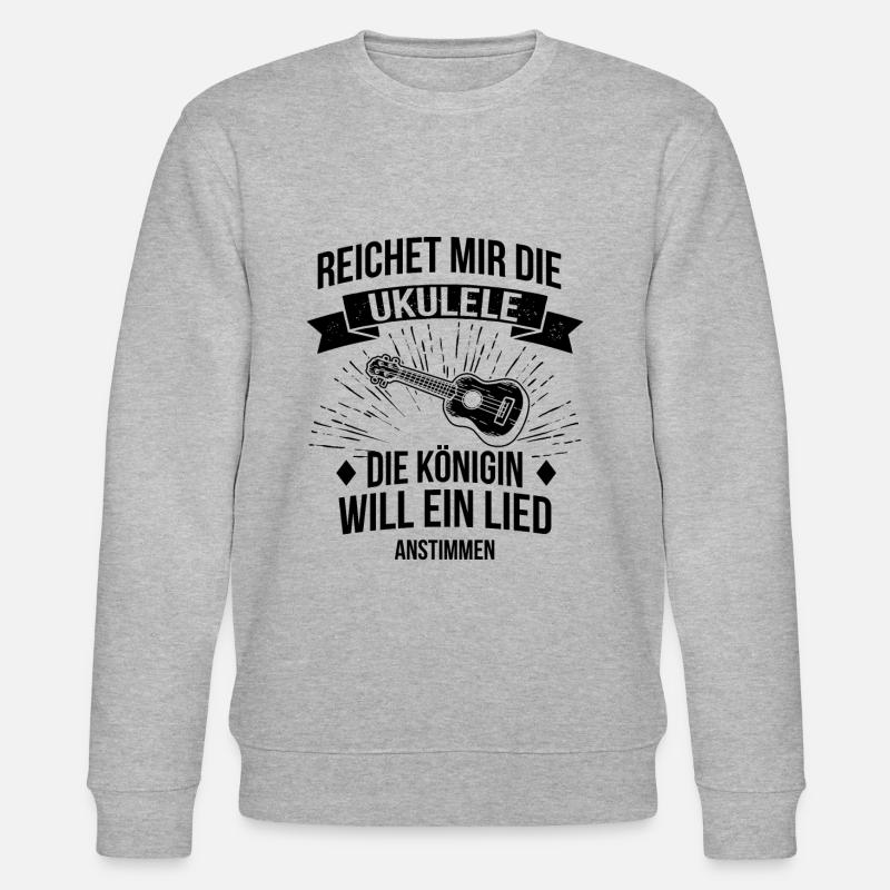 Ukulele Ukulele-Spieler Ukulelist - Stanley/Stella Unisex Bio-Sweatshirt CHANGER  - Grau meliert