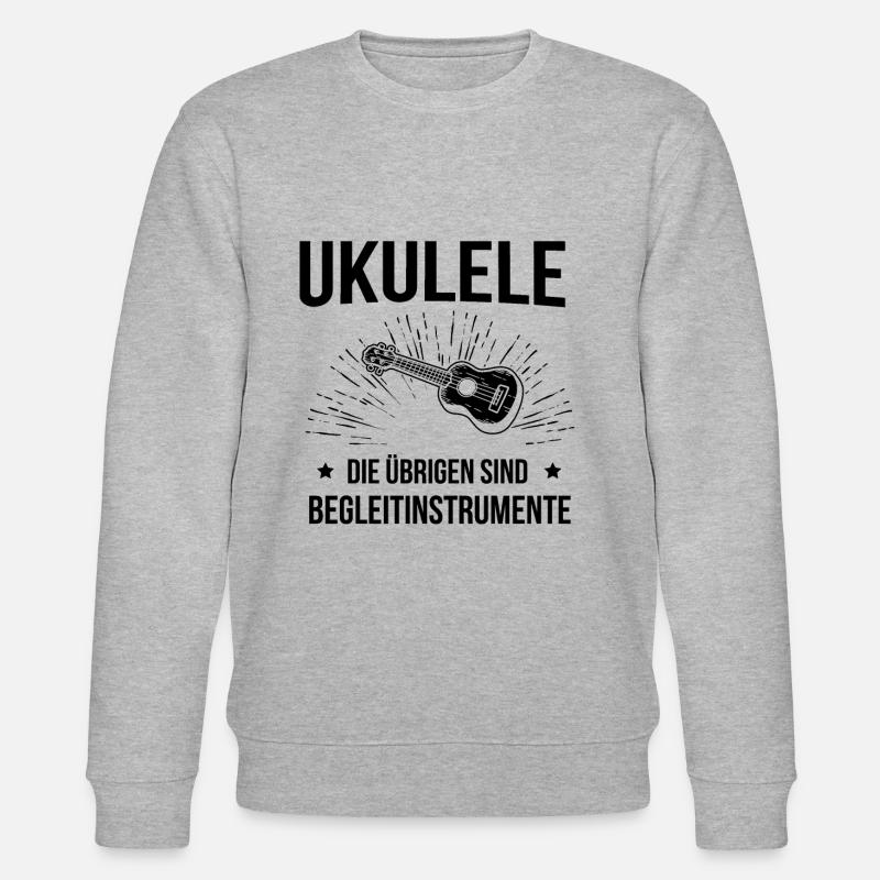 Ukulele Ukulele-Spieler Ukulelist - Stanley/Stella Unisex Bio-Sweatshirt CHANGER  - Grau meliert