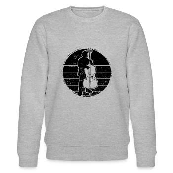 Kontrabass Kontrabassspieler Kontrabassist - Stanley/Stella Unisex Bio-Sweatshirt CHANGER  - Grau meliert - Vorne - Nik (191cm) & Marisol (170cm)