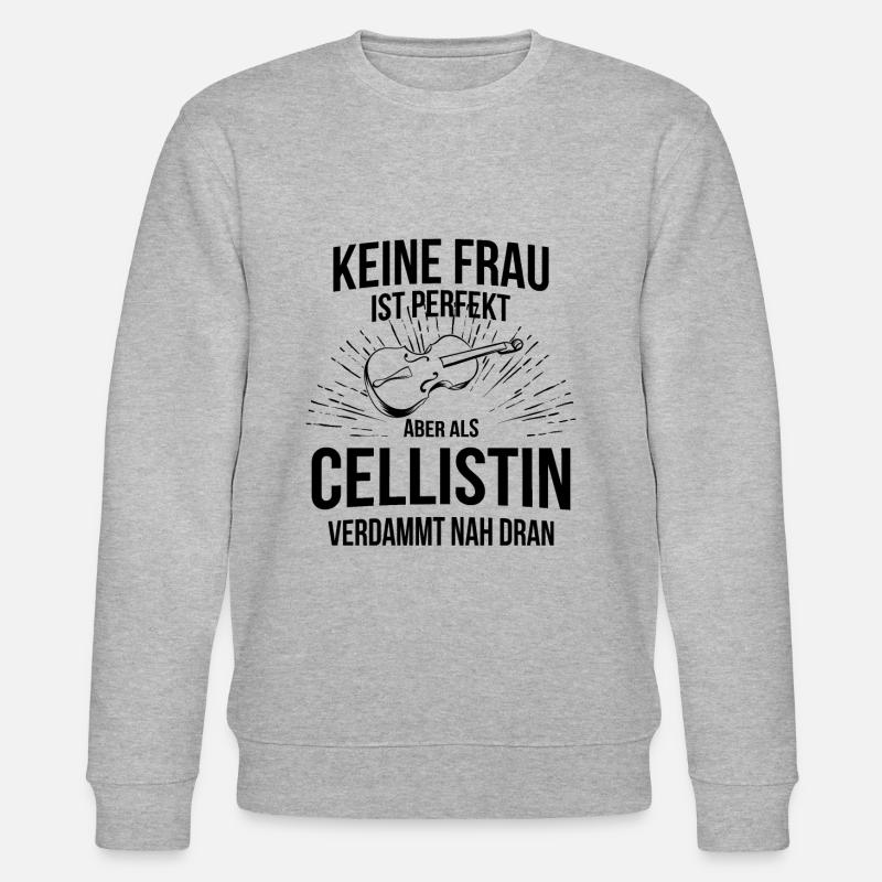 Cello Cellospieler Cellist - Stanley/Stella Unisex Bio-Sweatshirt CHANGER  - Grau meliert