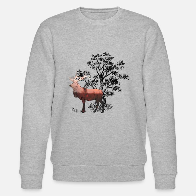 Hirsch_Wald - Stanley/Stella Unisex Bio-Sweatshirt CHANGER  - Grau meliert