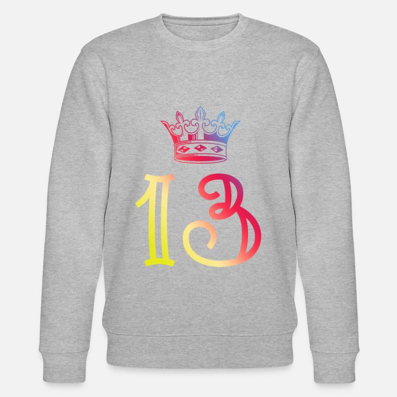 13 Couronne numérique - Sweat bio CHANGER Stanley/Stella Unisexe - gris chiné