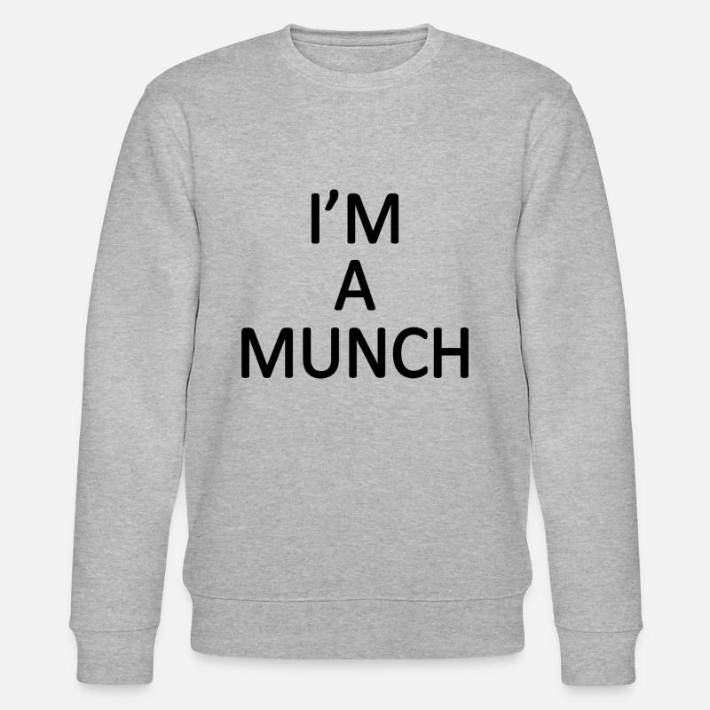 Im a munch - Stanley/Stella Unisex Bio-Sweatshirt CHANGER  - Grau meliert