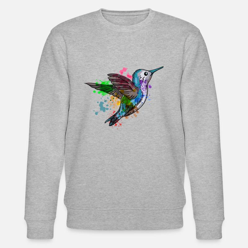 Colibri Peinture - Sweat bio CHANGER Stanley/Stella Unisexe - gris chiné