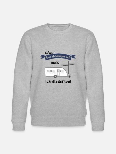 mein wohnwagen ruft - Stanley/Stella Unisex Bio-Sweatshirt CHANGER  - Grau meliert