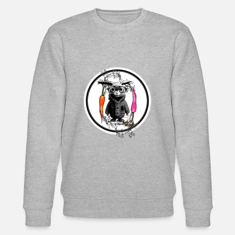 Cooler Hase - Stanley/Stella Unisex Bio-Sweatshirt CHANGER  - Grau meliert