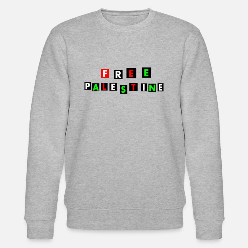 Free palestine - Stanley/Stella Unisex Bio-Sweatshirt CHANGER  - Grau meliert