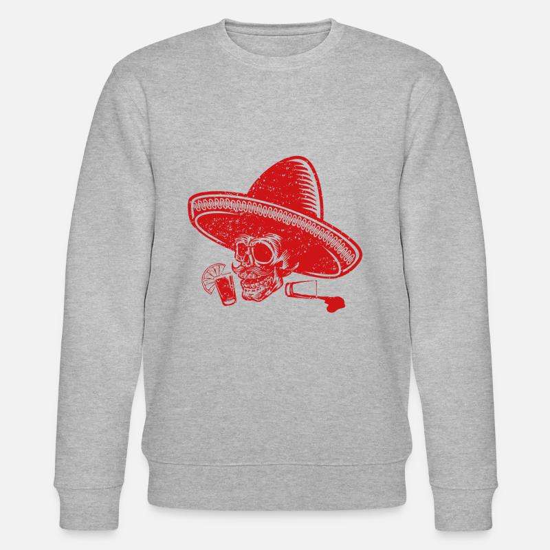 crâne de tequila - Sweat bio CHANGER Stanley/Stella Unisexe - gris chiné
