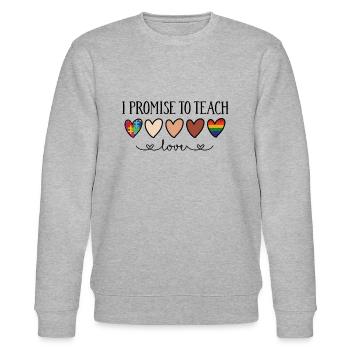 I Promise To Teach Love Autism Melanin Rainbow - Sweat bio CHANGER Stanley/Stella Unisexe - gris chiné - Devant - Nik (191cm) & Marisol (170cm)
