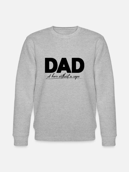 Vader een held zonder een Cape Fathers Day - Stanley/Stella Uniseks bio-sweatshirt CHANGER  - grijs gemêleerd