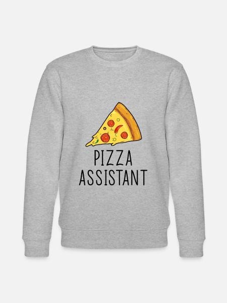 Pizzaassistent, der matcher far og baby - Stanley/Stella økologisk unisex-sweatshirt CHANGER  - grå meleret