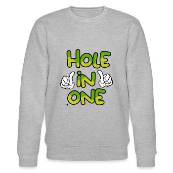Hole In One Matching Dad and Son - Stanley/Stella Unisex Bio-Sweatshirt CHANGER  - Grau meliert - Vorne - Nik (191cm) & Marisol (170cm)