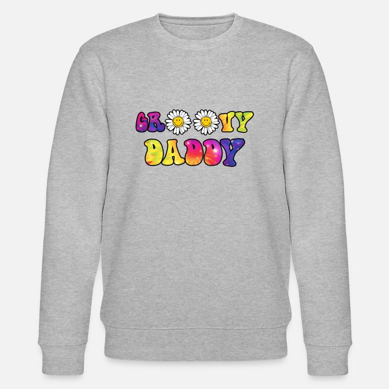 Groovy Daddy Matching Fathers Day - Stanley/Stella Unisex Bio-Sweatshirt CHANGER - Grau meliert