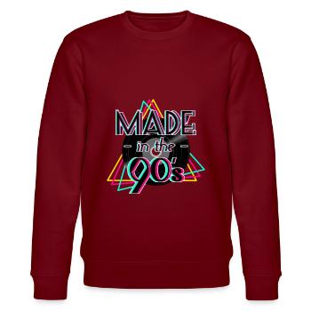 90er Jahre - Stanley/Stella Unisex Bio-Sweatshirt CHANGER  - Burgunderrot - Vorne - Nik (191cm) & Marisol (170cm)