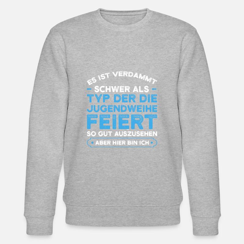Jugendweihe Jugend Jugendliche Geschenk - Stanley/Stella Unisex Bio-Sweatshirt CHANGER  - Grau meliert