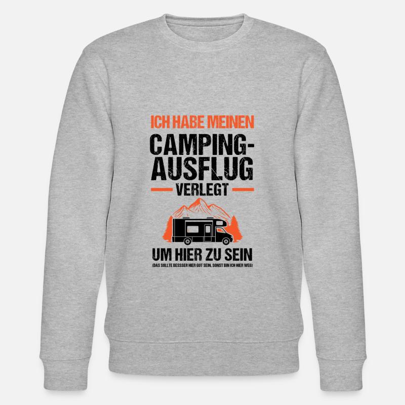 Campen Camping Campingplatz Geschenk - Stanley/Stella Unisex Bio-Sweatshirt CHANGER  - Grau meliert