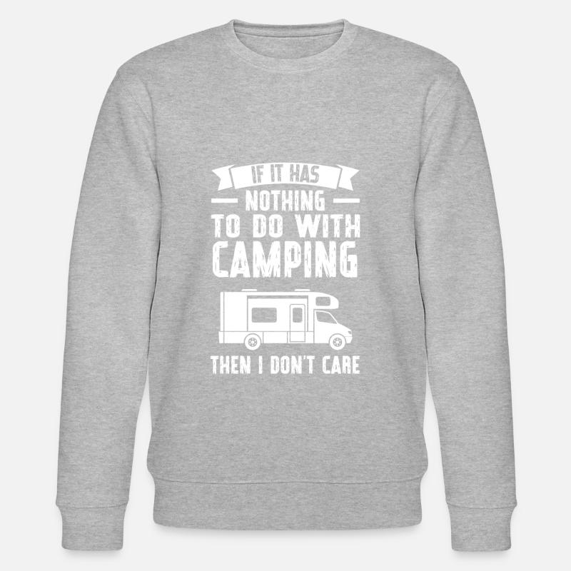 Campen Camping Campingplatz Geschenk - Stanley/Stella Unisex Bio-Sweatshirt CHANGER  - Grau meliert