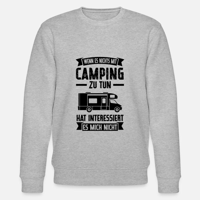 Campen Camping Wohnwagen Geschenk - Stanley/Stella Unisex Bio-Sweatshirt CHANGER  - Grau meliert