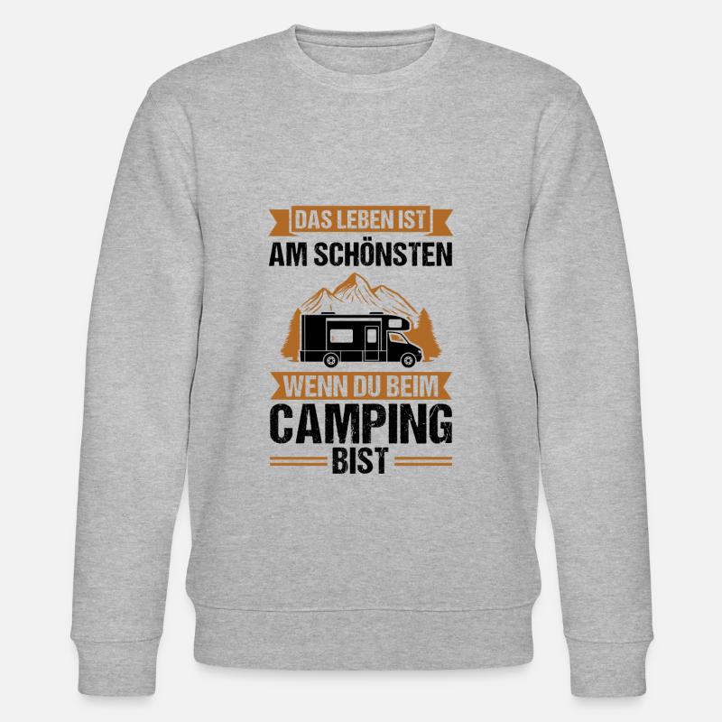 Campen Camping Wohnwagen Geschenk - Stanley/Stella Unisex Bio-Sweatshirt CHANGER  - Grau meliert