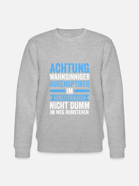 Optiker Beruf Sehschärfe Geschenk - Stanley/Stella Unisex Bio-Sweatshirt CHANGER - Grau meliert