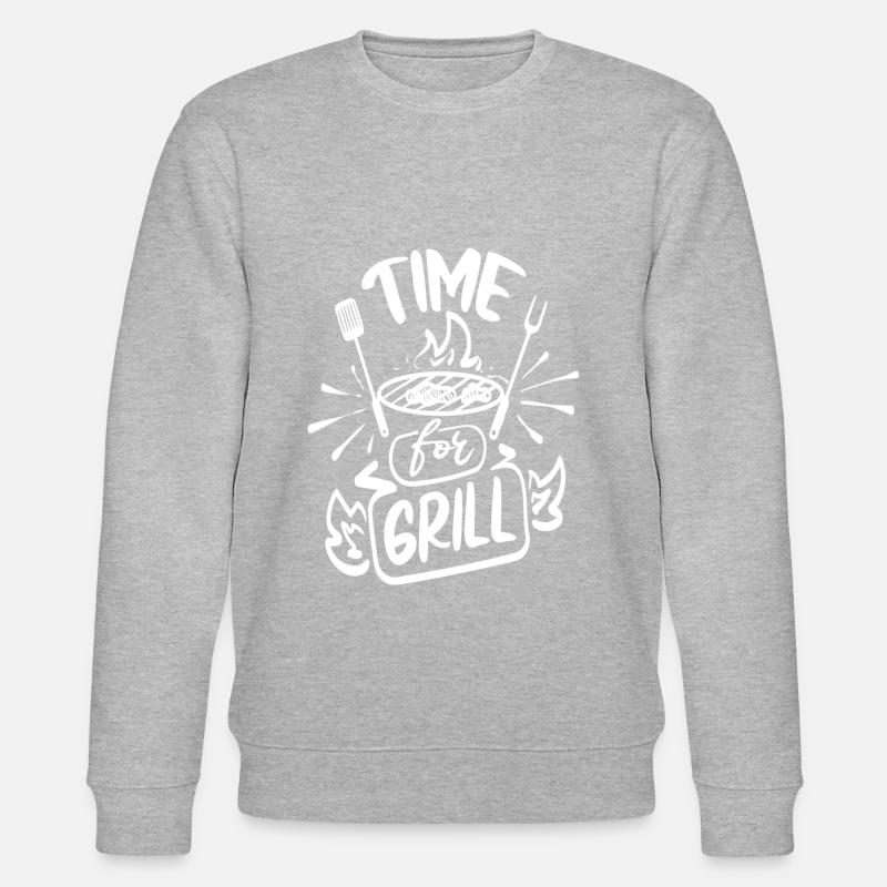 Zeit zum Grillen - Stanley/Stella Unisex Bio-Sweatshirt CHANGER - Grau meliert