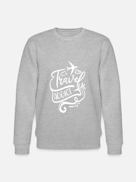 Travel Addict - Stanley/Stella CHANGER Unisex Organic Sweatshirt - heather grey