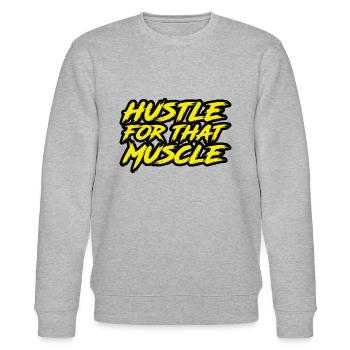Hustle pour ce muscle - Sweat bio CHANGER Stanley/Stella Unisexe - gris chiné - Devant - Nik (191cm) & Marisol (170cm)