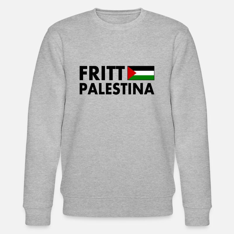 Fritt palestina - Stanley/Stella Unisex Bio-Sweatshirt CHANGER  - Grau meliert