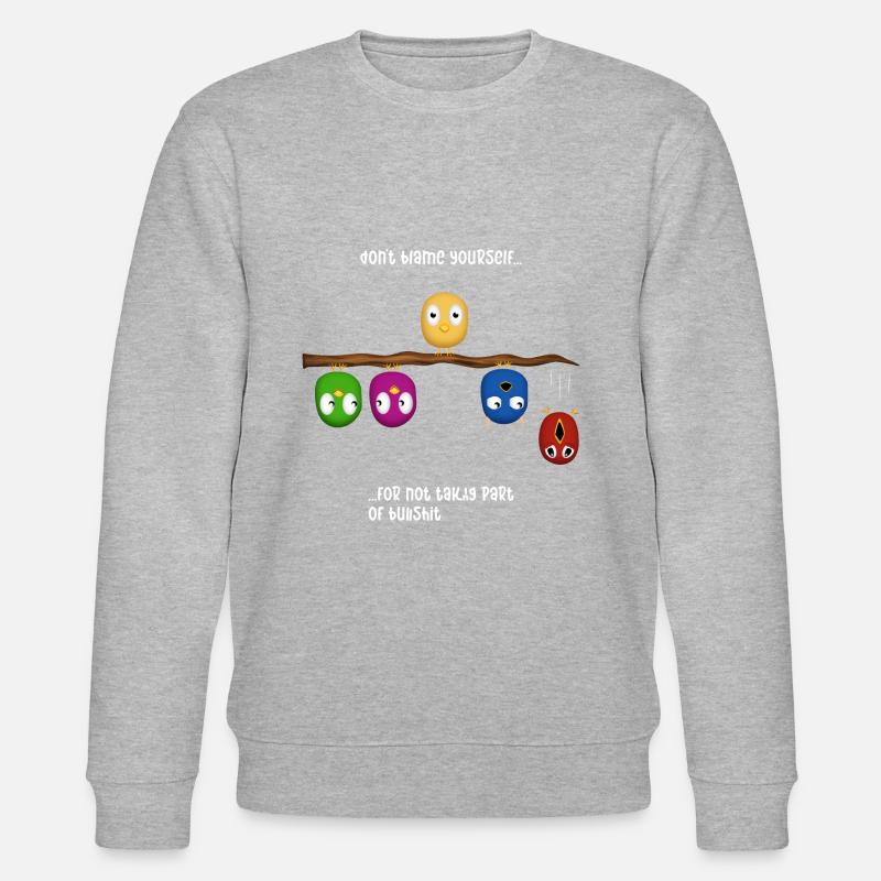 Anti Gruppenzwang Vogel Anti Mobbing - Stanley/Stella Unisex Bio-Sweatshirt CHANGER - Grau meliert