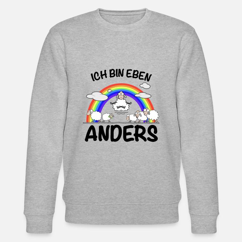 Ich bin eben anders - Stanley/Stella Unisex Bio-Sweatshirt CHANGER  - Grau meliert