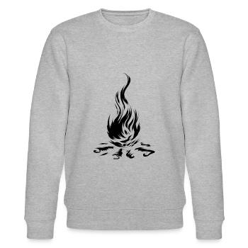 feu de camp - Sweat bio CHANGER Stanley/Stella Unisexe - gris chiné - Devant - Nik (191cm) & Marisol (170cm)
