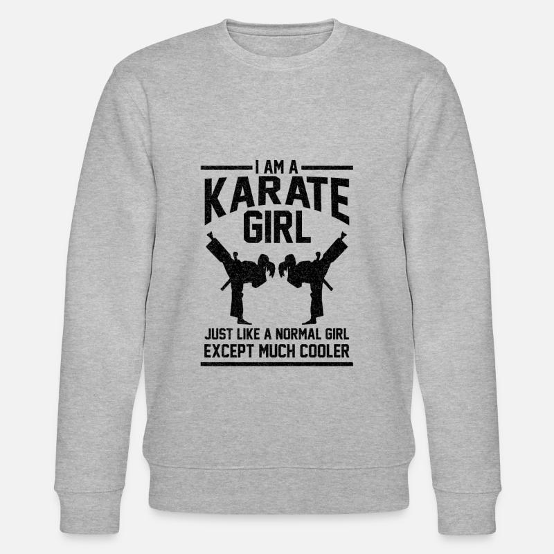 Karate Mädchen Geschenk - Stanley/Stella Unisex Bio-Sweatshirt CHANGER  - Grau meliert