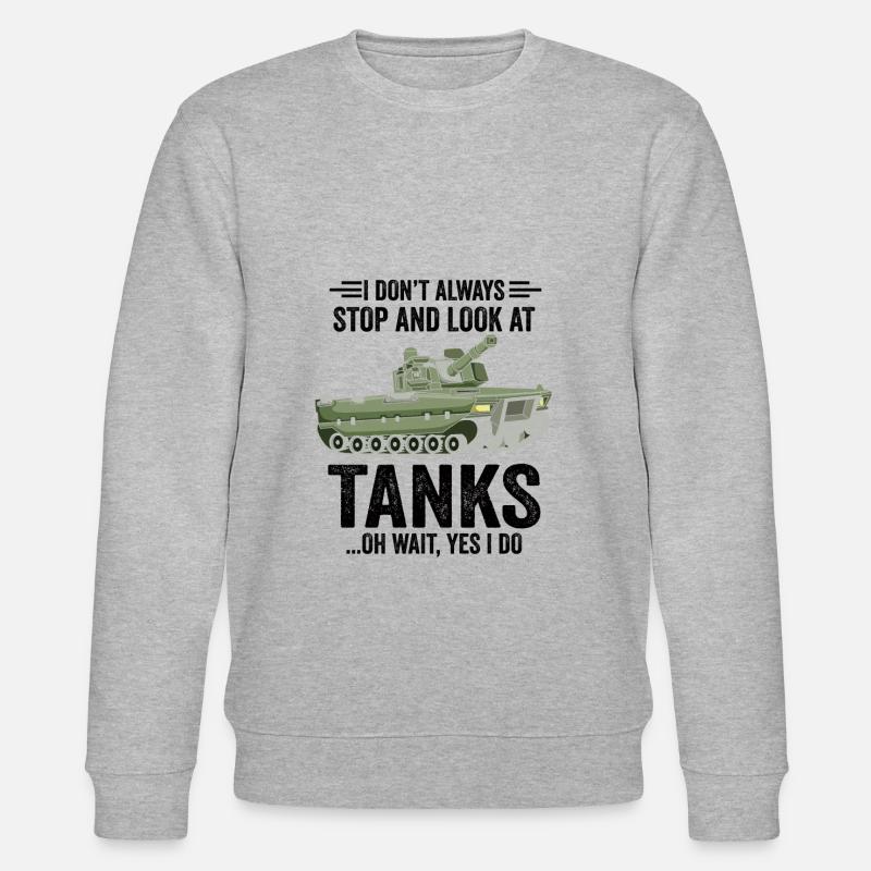 Armee Panzer Veteran Militär Geschenk - Stanley/Stella Unisex Bio-Sweatshirt CHANGER  - Grau meliert