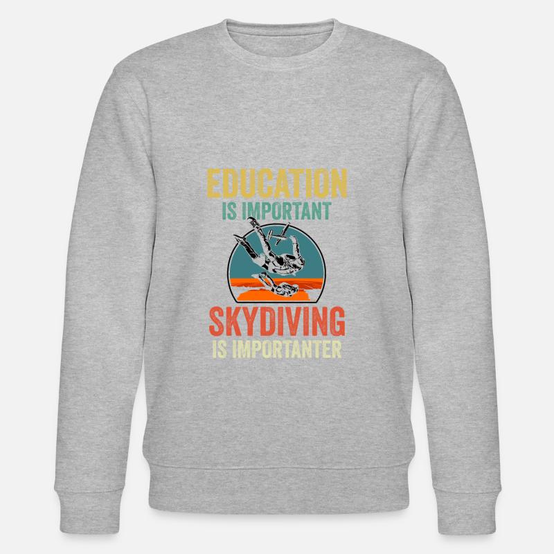 Parachutisme Skydive Parachutiste Gesc - Sweat bio CHANGER Stanley/Stella Unisexe - gris chiné