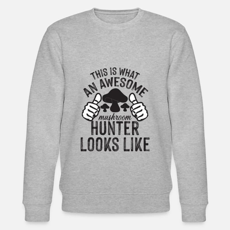 Cueilleurs de champignons et amis champignons - Sweat bio CHANGER Stanley/Stella Unisexe - gris chiné
