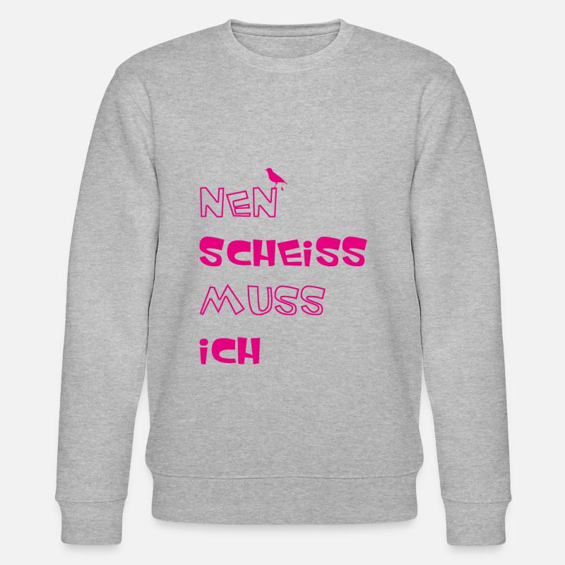 Nen scheiss muss ich - Stanley/Stella Unisex Bio-Sweatshirt CHANGER - Grau meliert