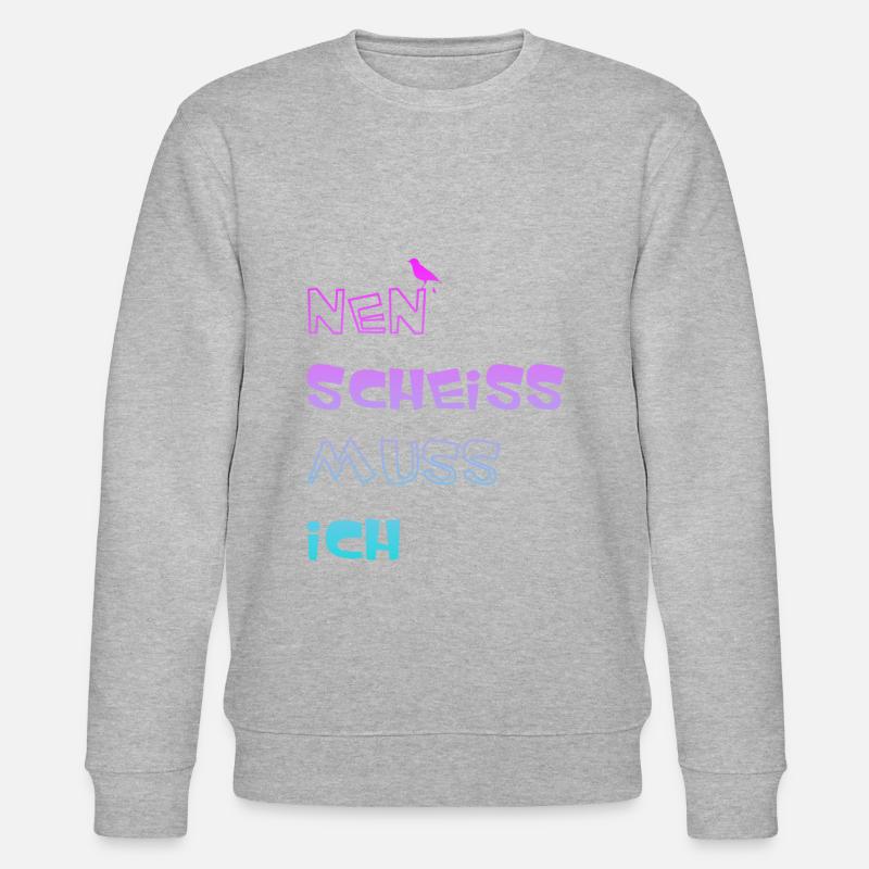 Nen scheiss muss ich - Stanley/Stella Unisex Bio-Sweatshirt CHANGER  - Grau meliert
