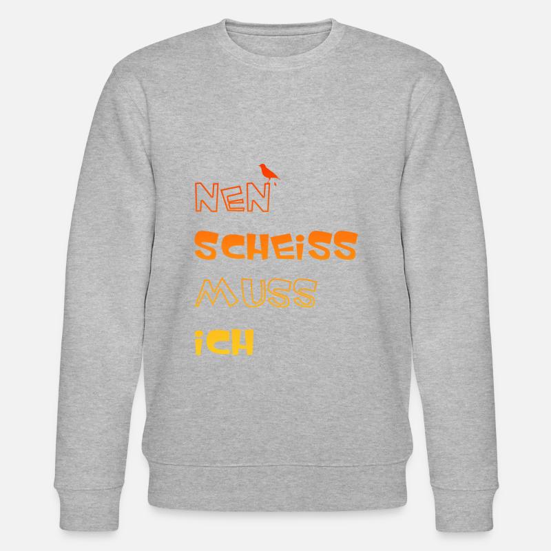Nen scheiss muss ich - Stanley/Stella Unisex Bio-Sweatshirt CHANGER  - Grau meliert