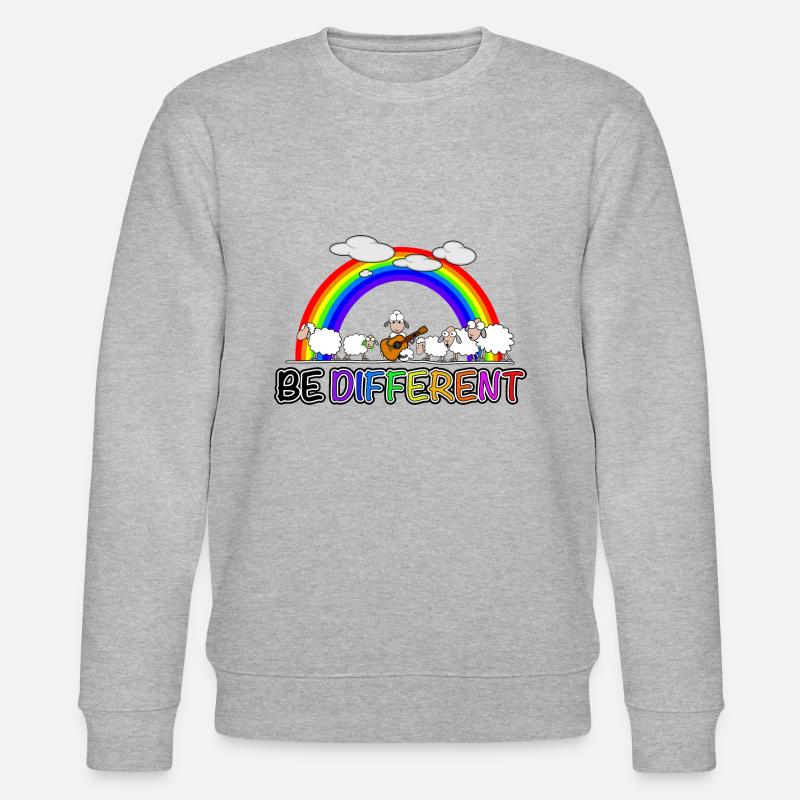 Sheep - be different - Stanley/Stella CHANGER Unisex Organic Sweatshirt - heather grey