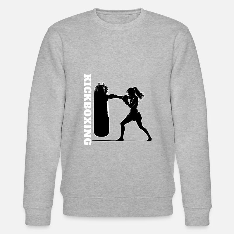 Kickbox Frau Design - Stanley/Stella Unisex Bio-Sweatshirt CHANGER - Grau meliert