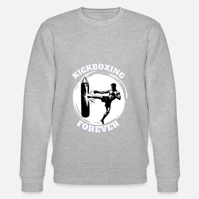 Kickbox-Kämpfer Kickboxer - Stanley/Stella Unisex Bio-Sweatshirt CHANGER  - Grau meliert
