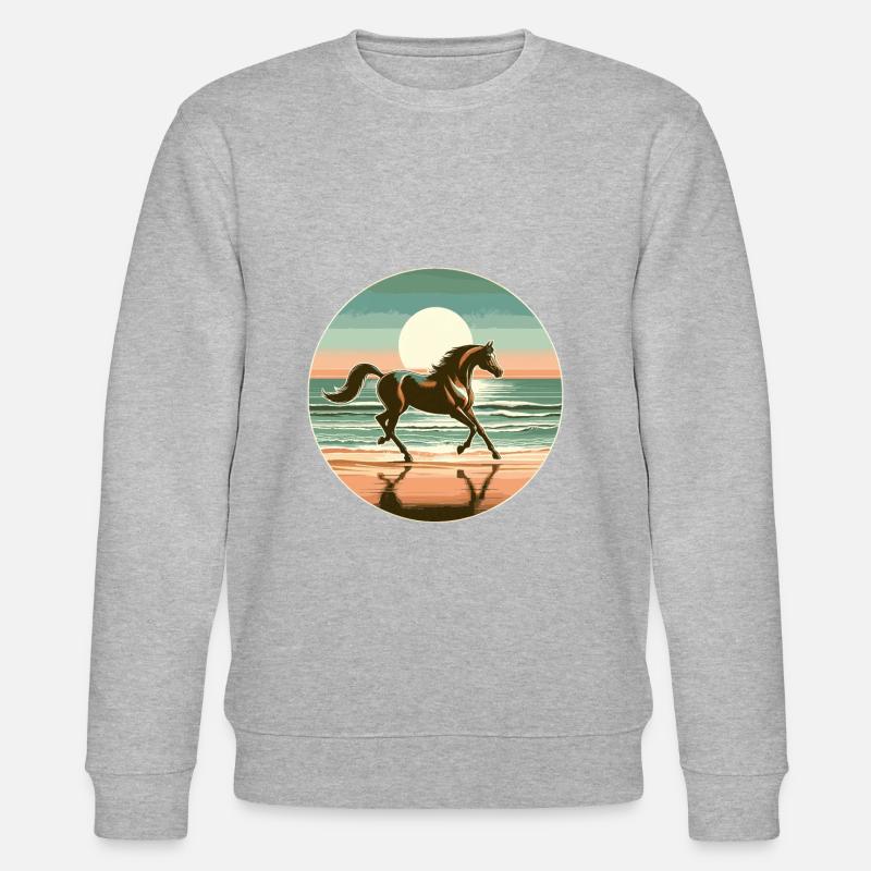 Arabische Pferdekunst - Stanley/Stella Unisex Bio-Sweatshirt CHANGER  - Grau meliert