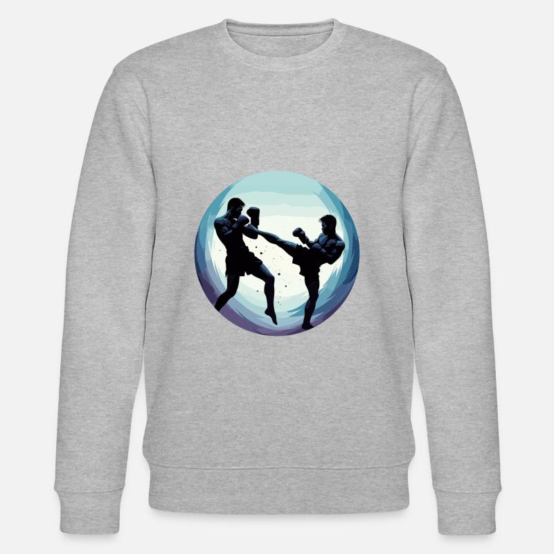 Muay Thai Kämpfer - Stanley/Stella Unisex Bio-Sweatshirt CHANGER  - Grau meliert
