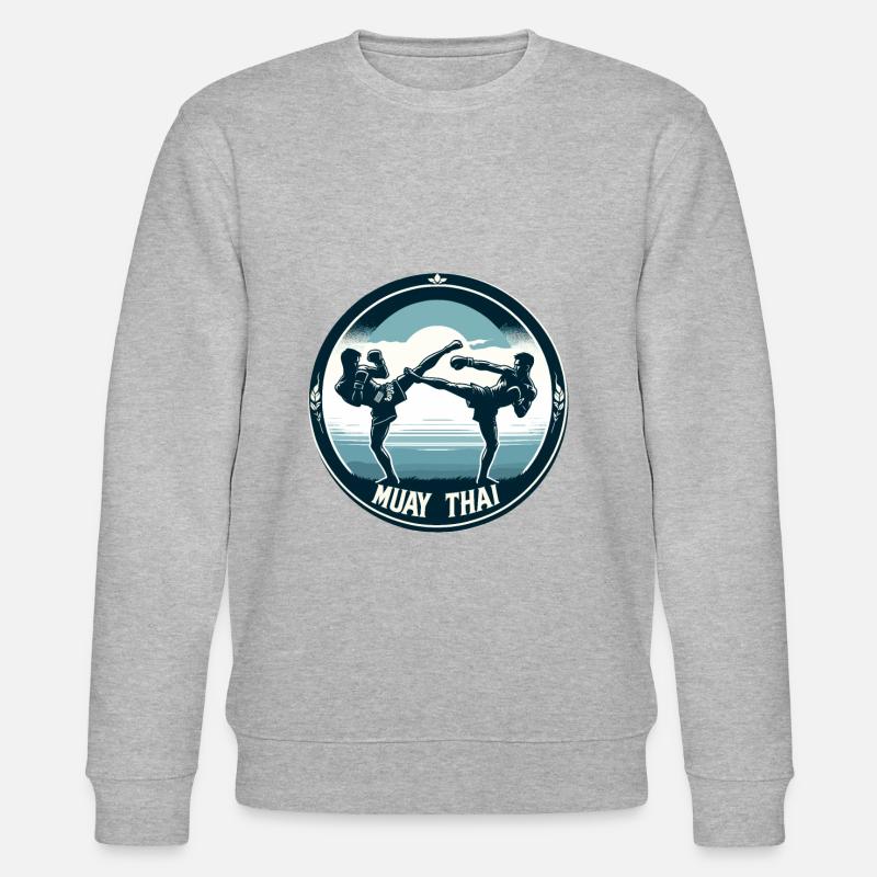 Muay Thai Kämpfer - Stanley/Stella Unisex Bio-Sweatshirt CHANGER  - Grau meliert