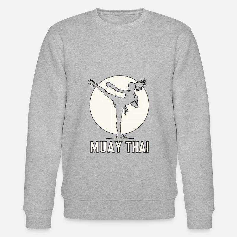 Muay Thai Frau - Stanley/Stella Unisex Bio-Sweatshirt CHANGER  - Grau meliert
