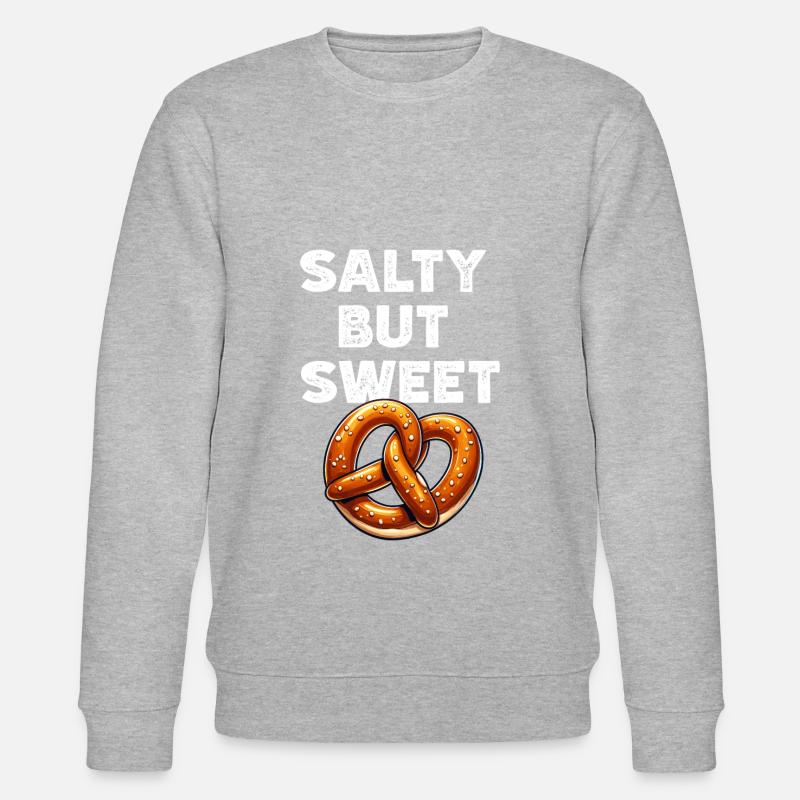 Brezel Zitat Brezel Geschenke - Stanley/Stella Unisex Bio-Sweatshirt CHANGER - Grau meliert