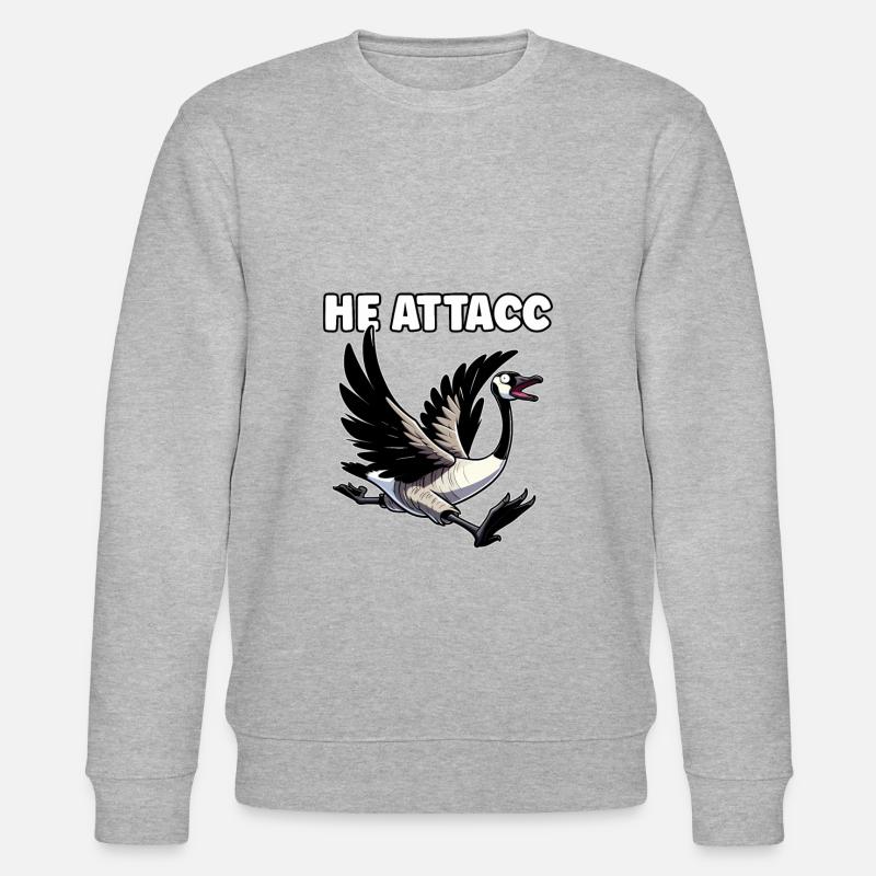 Lustiges kanadisches Gans-Meme - Stanley/Stella Unisex Bio-Sweatshirt CHANGER  - Grau meliert