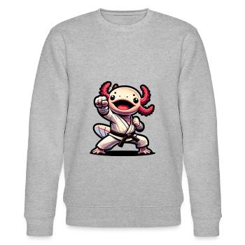 Drôle Arts Martiaux Enfants Axolotl Karaté Kickboxing - Sweat bio CHANGER Stanley/Stella Unisexe - gris chiné - Devant - Nik (191cm) & Marisol (170cm)