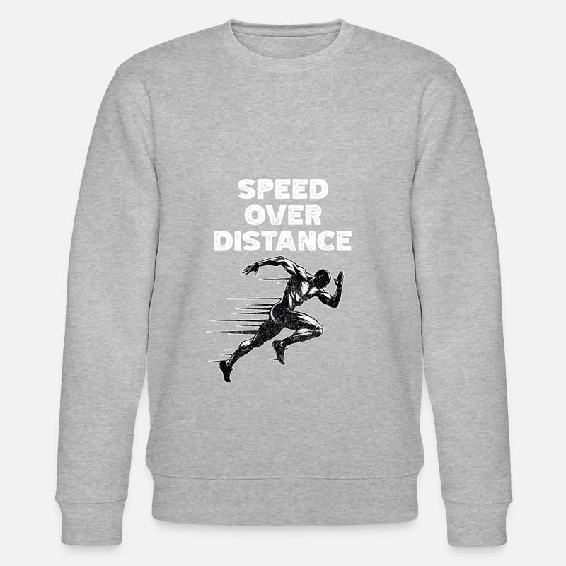 Bahnläufer Sprinter Sprint 100m Sprinter - Stanley/Stella Unisex Bio-Sweatshirt CHANGER  - Grau meliert